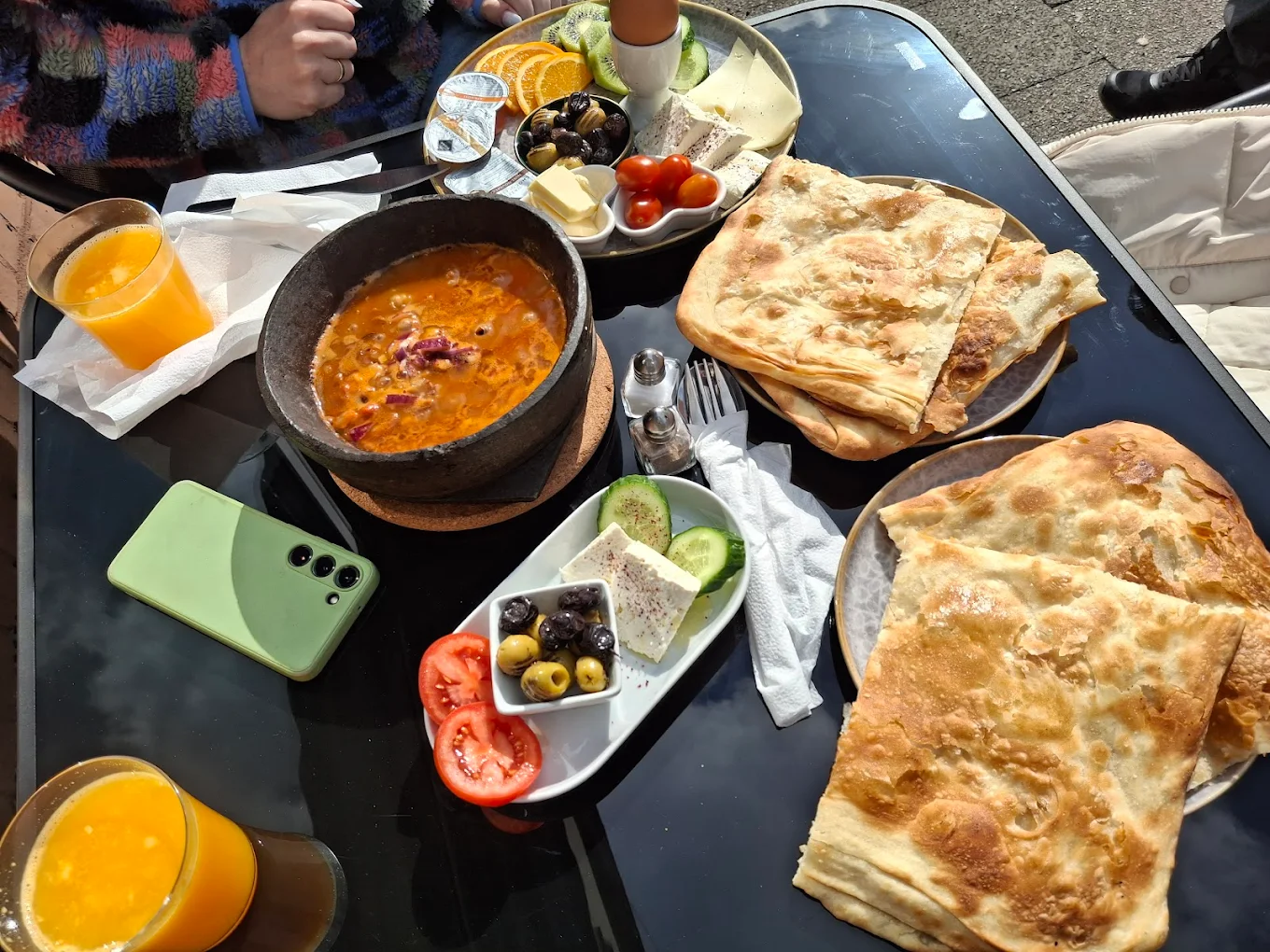 Frühstück auf dem Tisch
